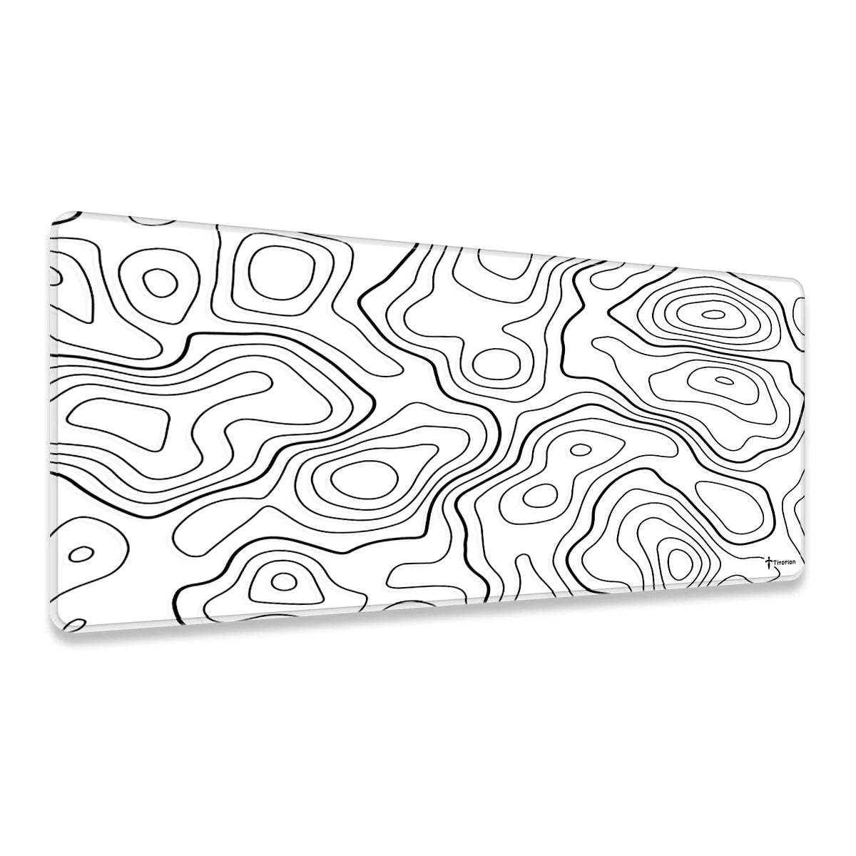 Mouse Pad Gamer Extra Large Professional 90x40 Deskpad White Black Speed Topographic PC Titorion