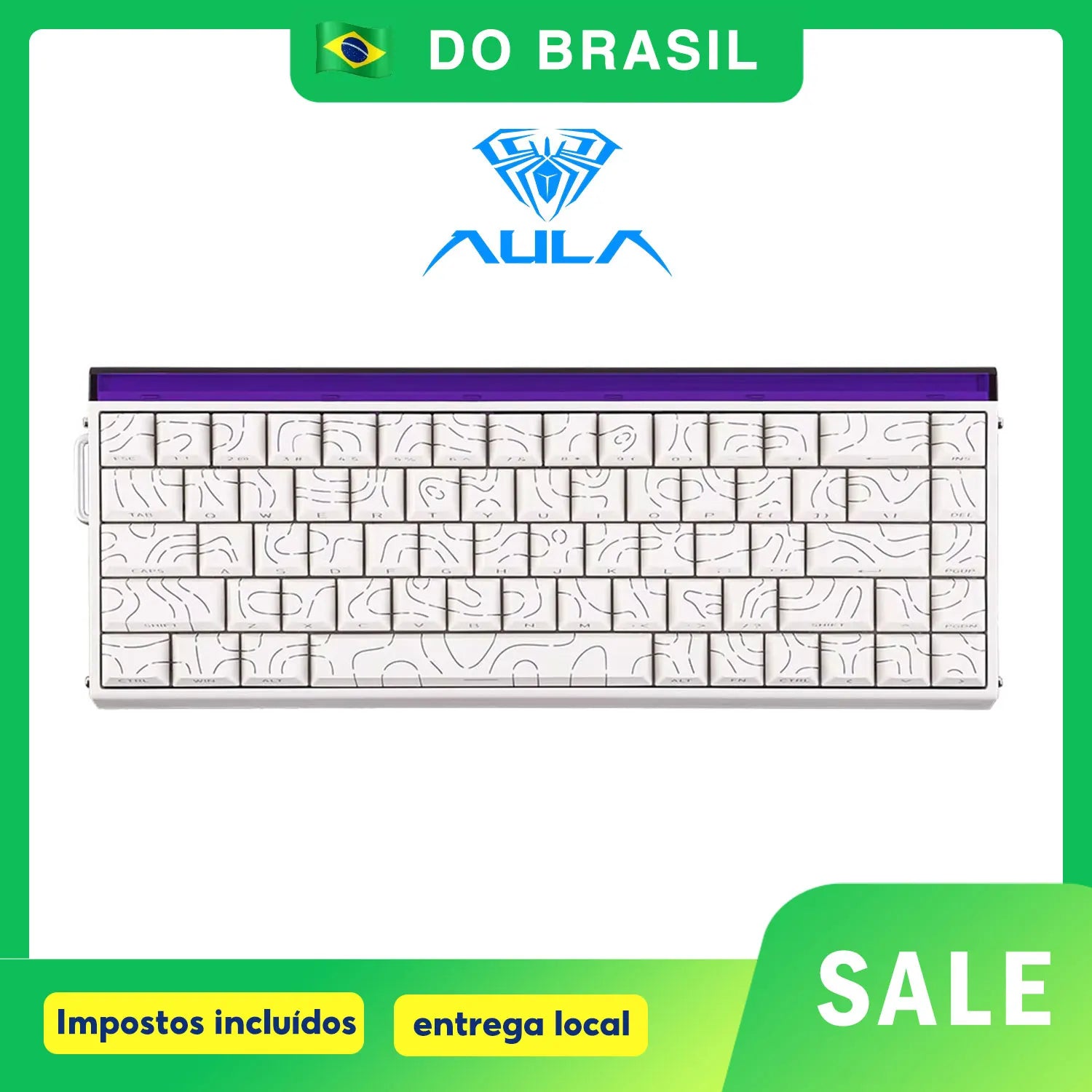 AULA HERO 68HE Magnetic Switch Keyboard Rapid Trigger 8K Return Esports Gamer Keyboard RGB Wired Gaming Keyboard