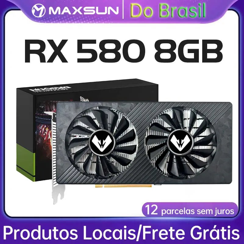 MAXSUN AMD Series Radeon RX580 8G Graphics Cards RX5500XT Video Card RX6500XT 4G RX5700 for Gaming Computer GPU Card