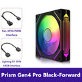 Jungle Leopard Prism 4Pro ARGB 120mm 5V 3PIN ARGB 4PIN PWM Infinite Mirror Lighting Motherboard Lighting Sync Case PC CPU Fan