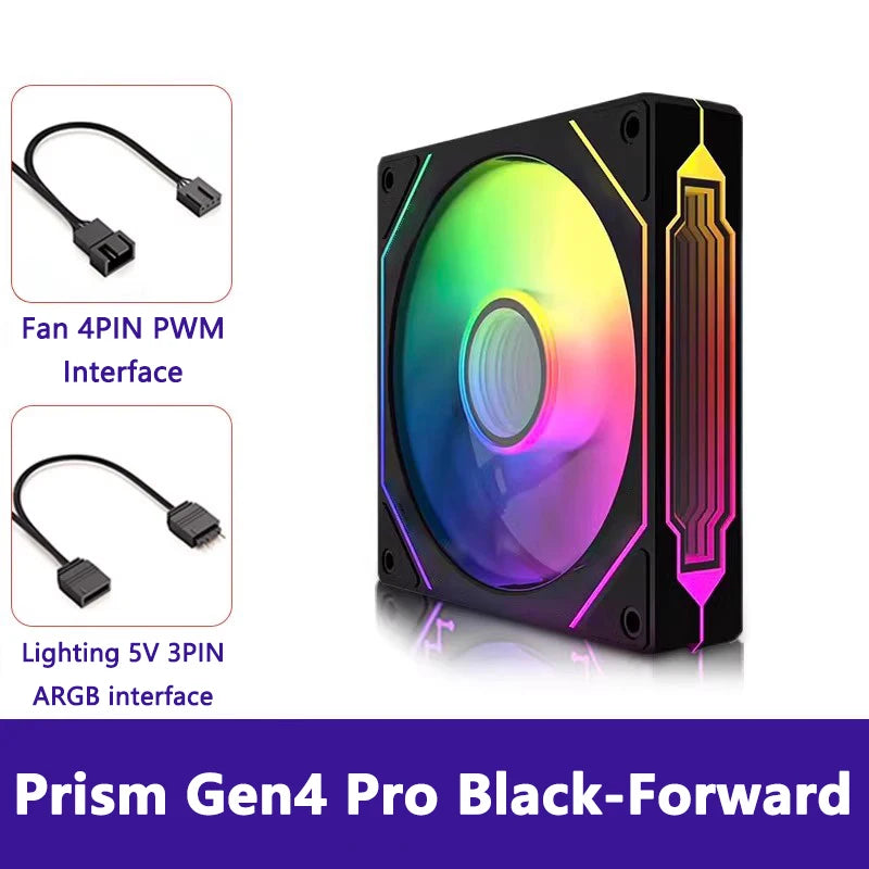 Jungle Leopard Prism 4Pro ARGB 120mm 5V 3PIN ARGB 4PIN PWM Infinite Mirror Lighting Motherboard Lighting Sync Case PC CPU Fan