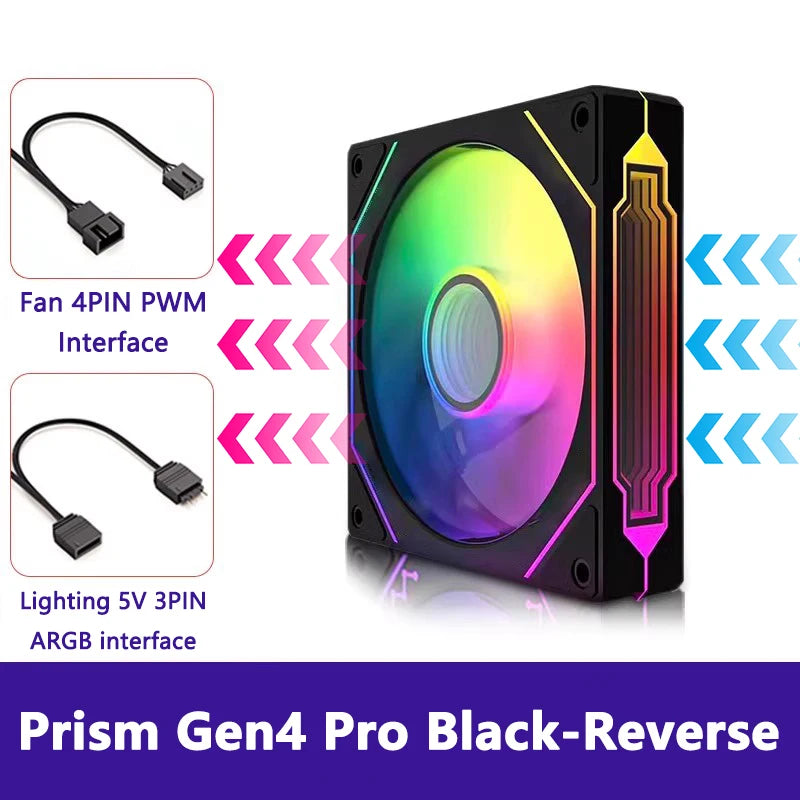 Jungle Leopard Prism 4Pro ARGB 120mm 5V 3PIN ARGB 4PIN PWM Infinite Mirror Lighting Motherboard Lighting Sync Case PC CPU Fan