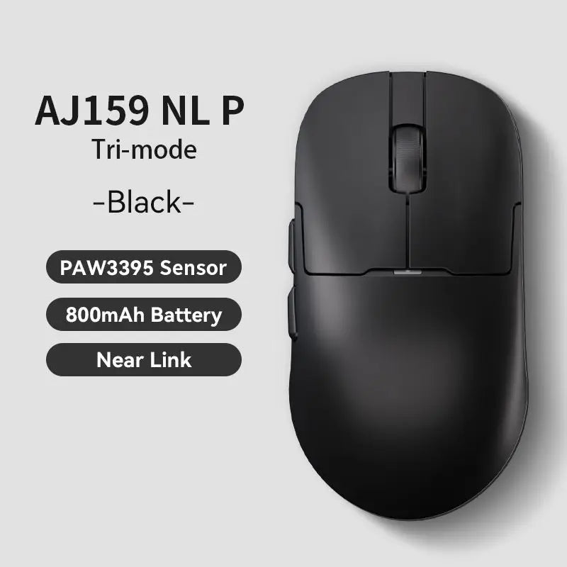 AJAZZ AJ159 NL Wireless Mouse 800mAh Compatible with Games and Office PAW3395 1K Nearlink BT Wireless Mouse Laptop Gift