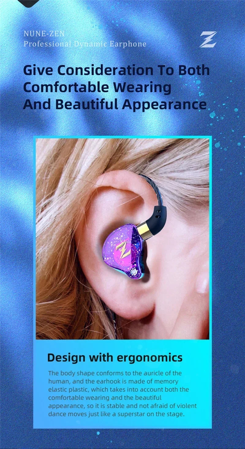 QKZ ZEN Dynamic Wired Earphones HIFI Heavy Bass Earbuds In Ear Monitor Sport Noise Cancelling Headset Gaming Headphones with Mic