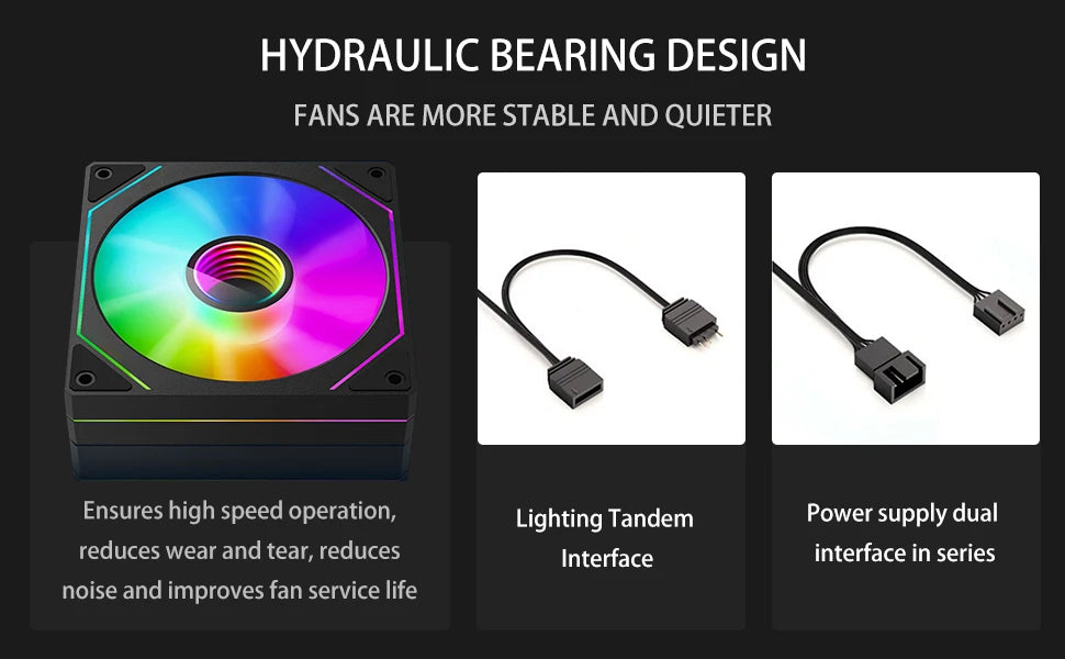 Jungle Leopard Prism 4Pro ARGB 120mm 5V 3PIN ARGB 4PIN PWM Infinite Mirror Lighting Motherboard Lighting Sync Case PC CPU Fan