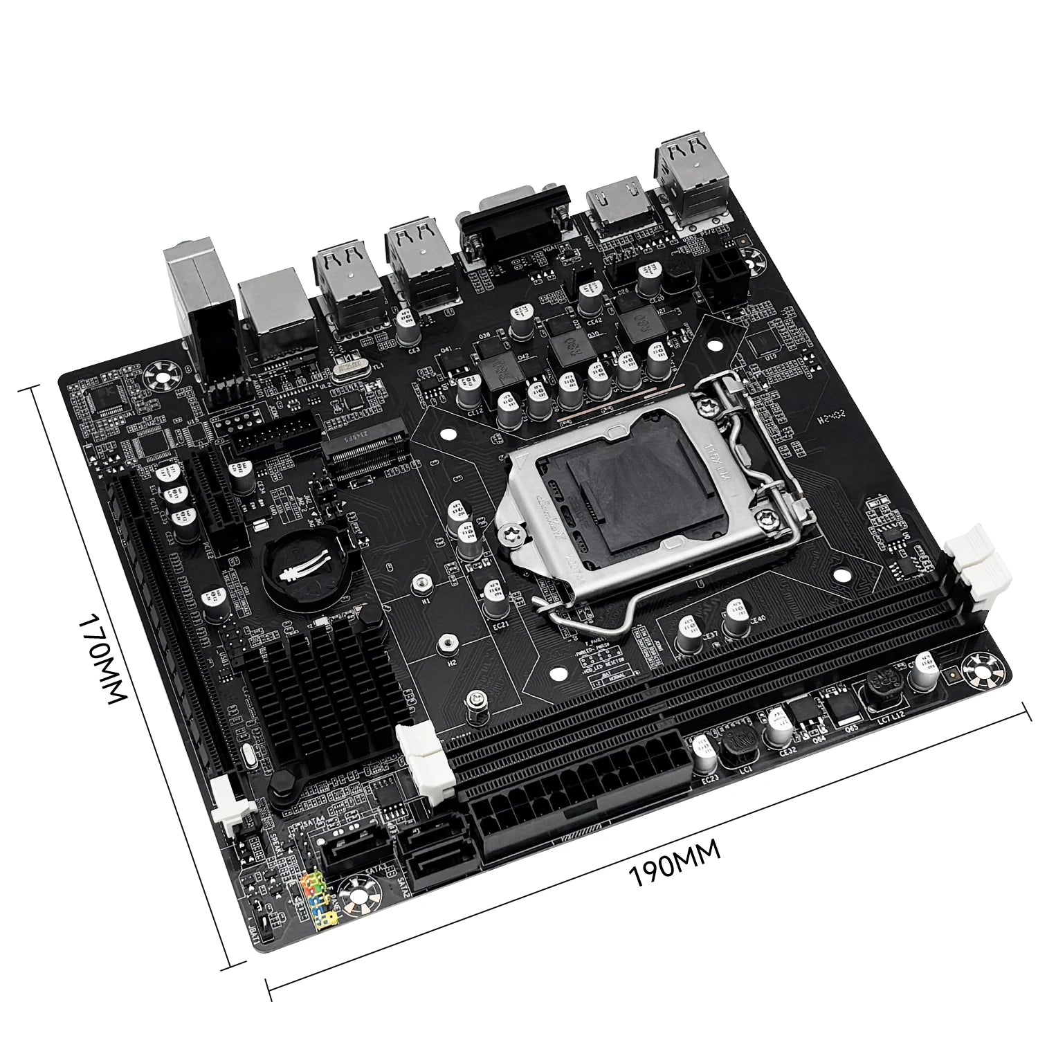 MACHINIST H61 Motherboard M.2 NVME PCIEx16 DVI Supports Dual-channel DDR3 RAM Intel Core 2/3 Gen CPU LGA1155 for Desktop PC