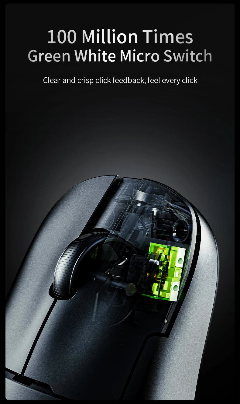 AJAZZ AJ159 NL Wireless Mouse 800mAh Compatible with Games and Office PAW3395 1K Nearlink BT Wireless Mouse Laptop Gift