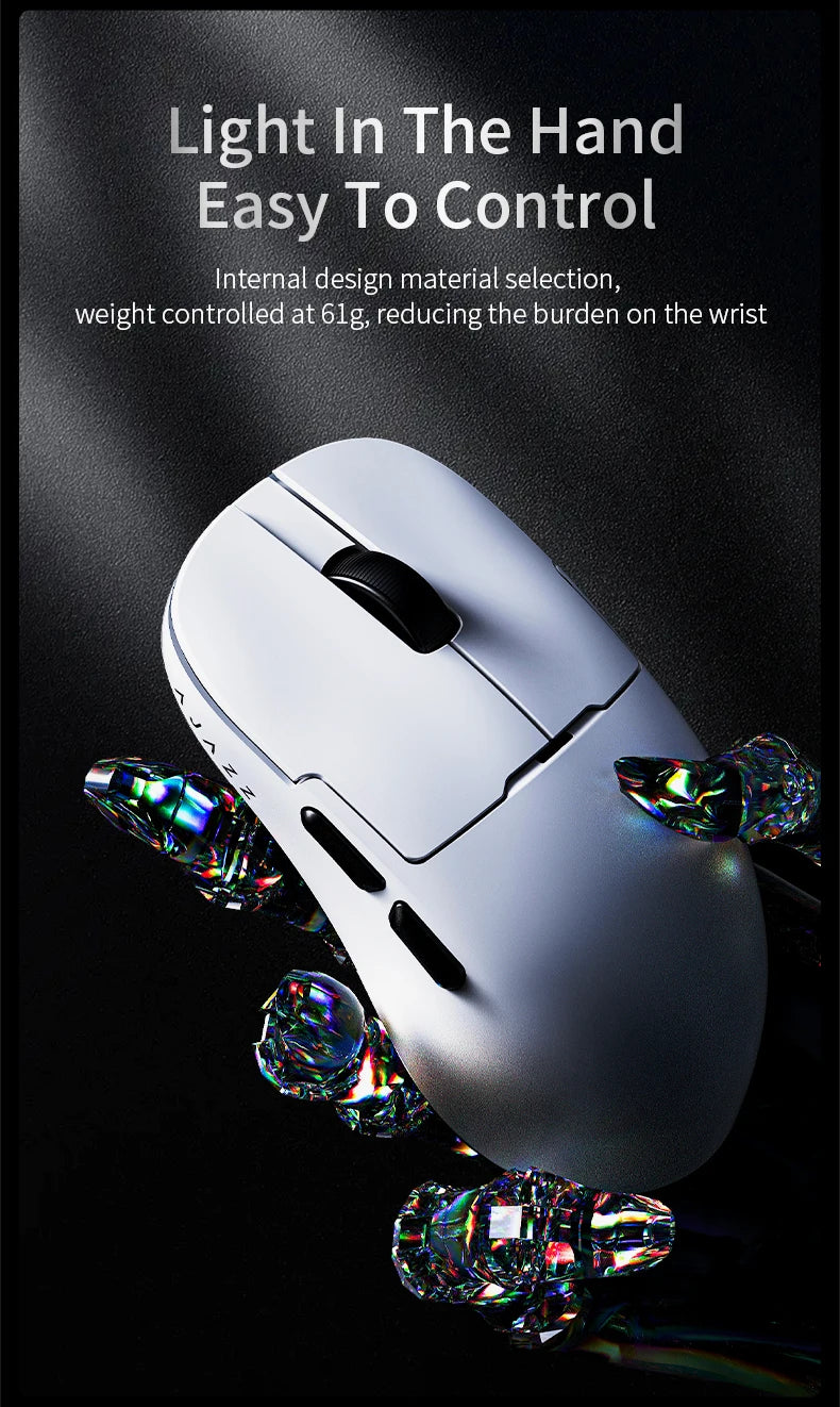 AJAZZ AJ159 NL Wireless Mouse 800mAh Compatible with Games and Office PAW3395 1K Nearlink BT Wireless Mouse Laptop Gift