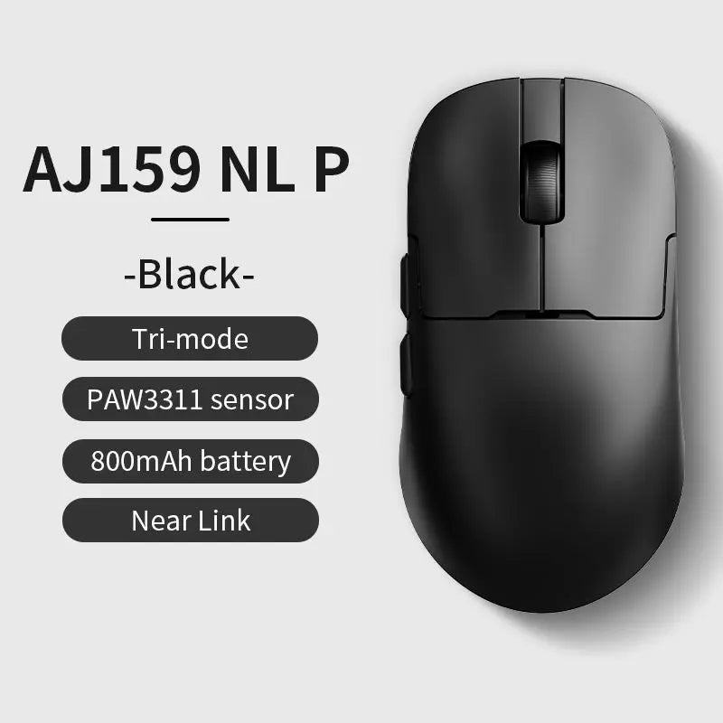AJAZZ AJ159 NL Wireless Mouse 800mAh Compatible with Games and Office PAW3395 1K Nearlink BT Wireless Mouse Laptop Gift