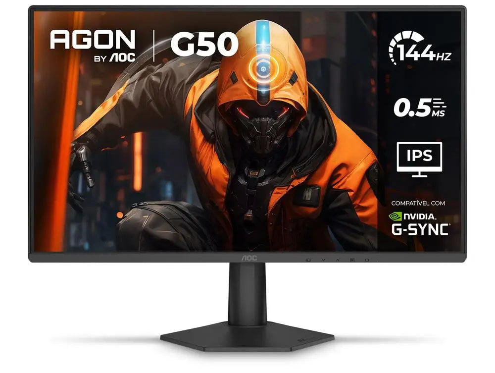 AOC 23.8" Full HD 144Hz Agon G50 Gaming Monitor, IPS Panel, 0.5ms Response Time, HDMI, DisplayPort, G-Sync Compatibility, Dual Voltage