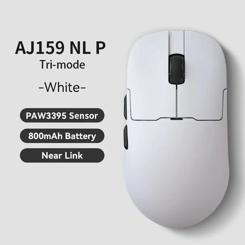 AJAZZ AJ159 NL Wireless Mouse 800mAh Compatible with Games and Office PAW3395 1K Nearlink BT Wireless Mouse Laptop Gift