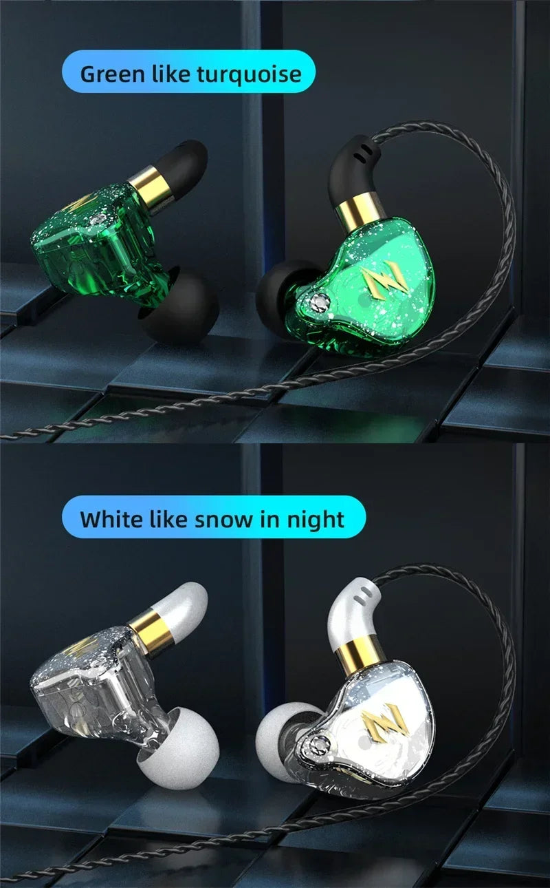 QKZ ZEN Dynamic Wired Earphones HIFI Heavy Bass Earbuds In Ear Monitor Sport Noise Cancelling Headset Gaming Headphones with Mic