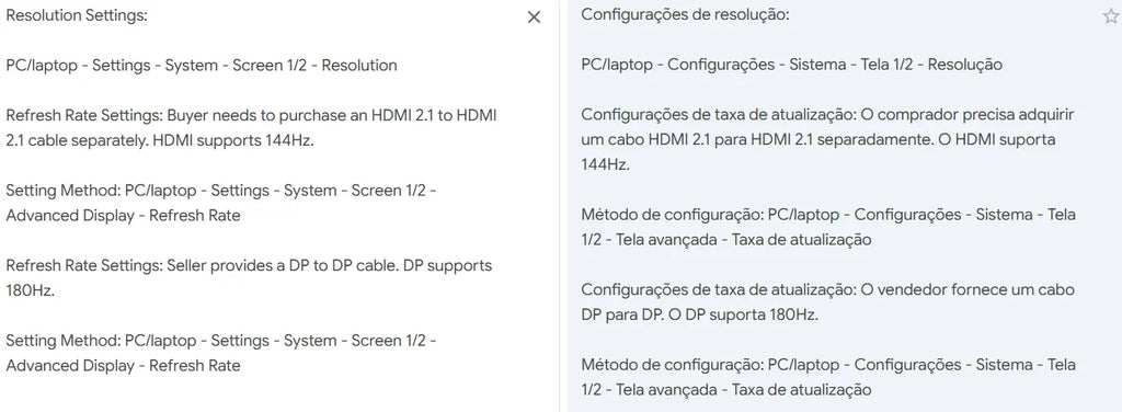 27inch 2K 180Hz Gaming Monitor 2560*1440P 100%sRGB IPS HDR QHD Display FreeSync DP HDMI Desktop PC PS4/PS5 Monitor