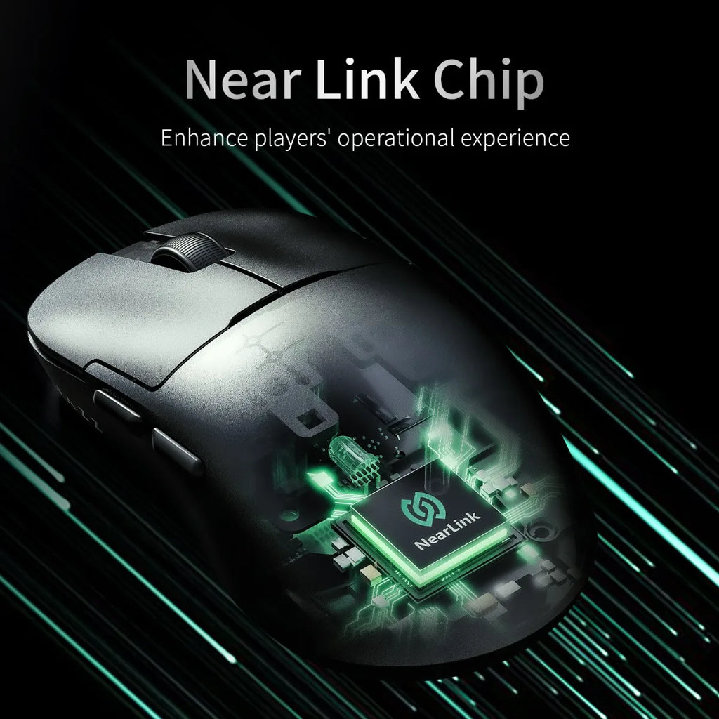 AJAZZ AJ159 NL Wireless Mouse 800mAh Compatible with Games and Office PAW3395 1K Nearlink BT Wireless Mouse Laptop Gift