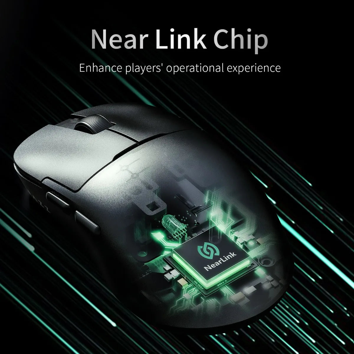 AJAZZ AJ159 NL Wireless Mouse 800mAh Compatible with Games and Office PAW3395 1K Nearlink BT Wireless Mouse Laptop Gift