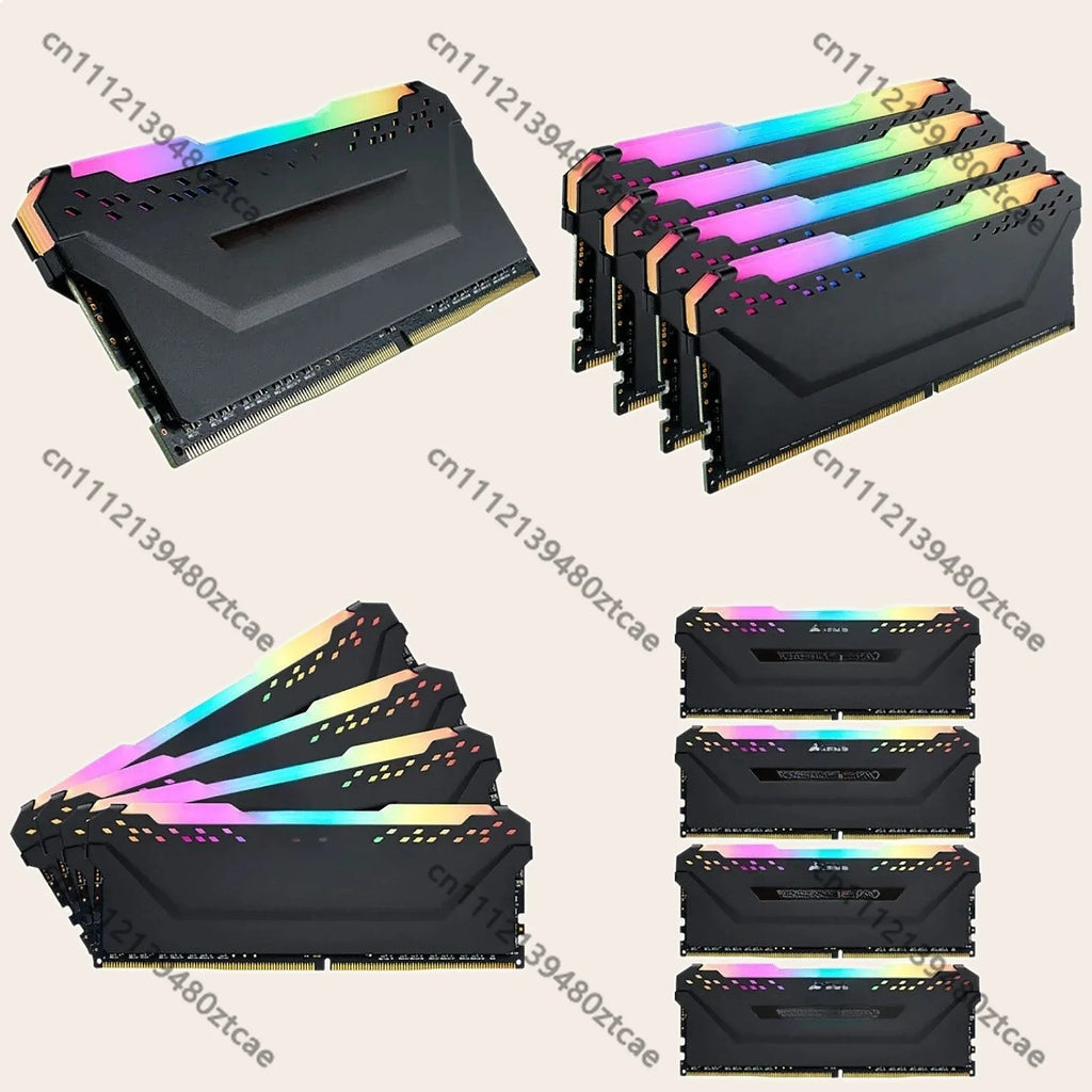 For Esports DDR4 3200 64GB (16GBx4) Black RGB Gaming Memory Kit