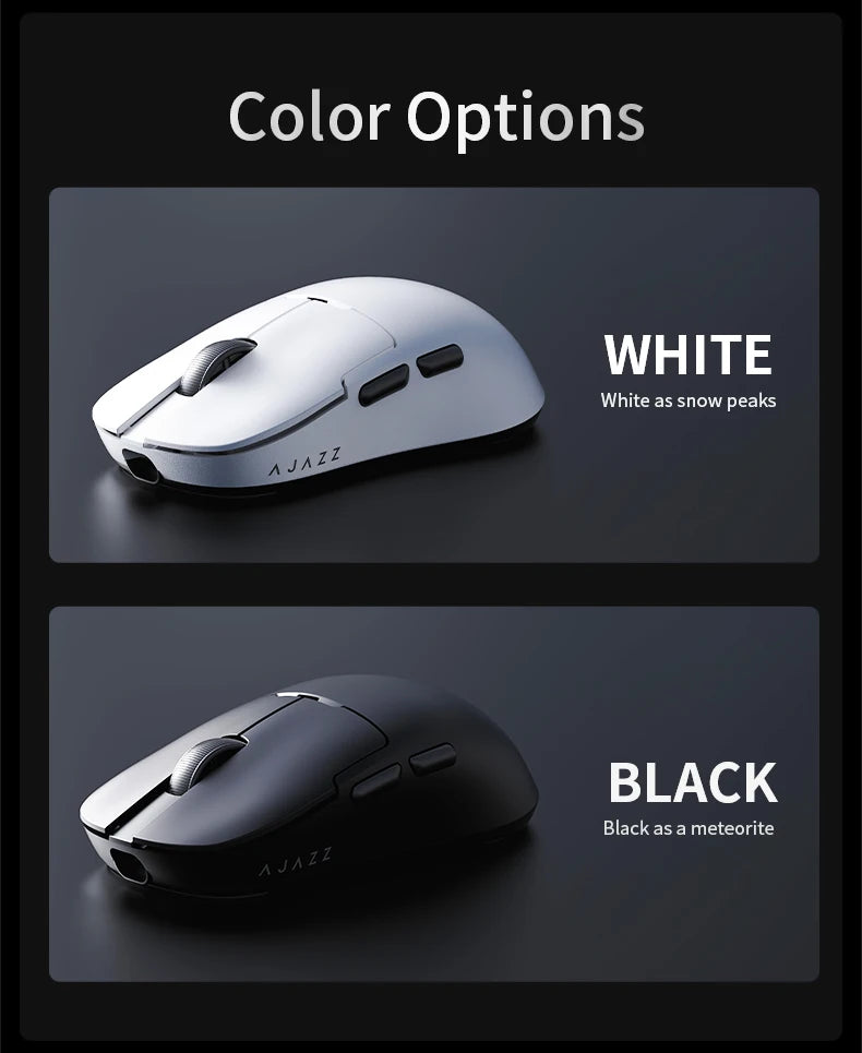 AJAZZ AJ159 NL Wireless Mouse 800mAh Compatible with Games and Office PAW3395 1K Nearlink BT Wireless Mouse Laptop Gift